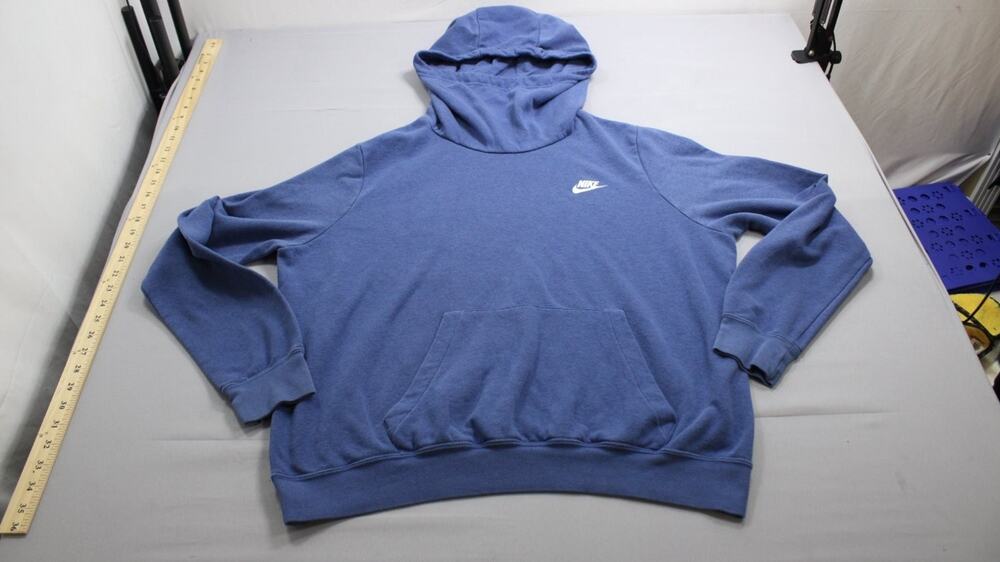 Nike Hoodie Mens XL Blue Long Sleeve Embroidered Hooded